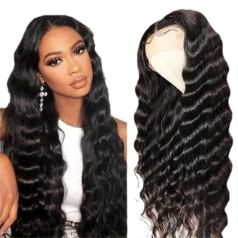High Temperature Synthetic Wigs African Small Curly Front Wig Long Curls