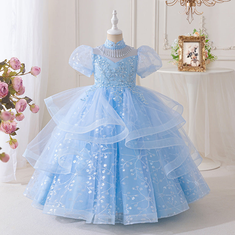 Children's Woven Fashionable Princess Pettiskirt Medium Large Children's Dress