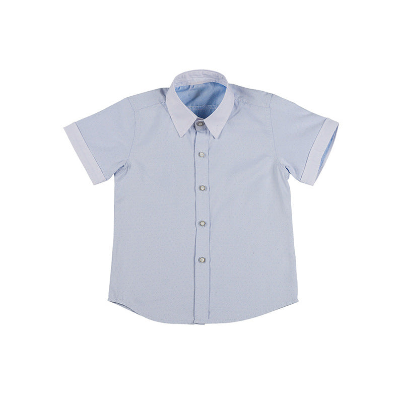 Children's Plus Size White Medium Large Fat Children's Shirt