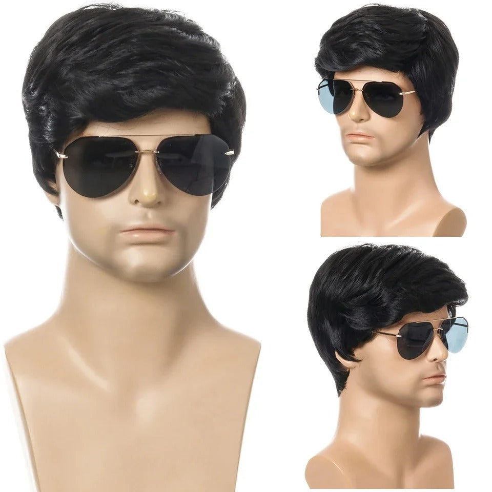 Men's Short Curly Fluffy Natural Mechanism Chemical Other Wig