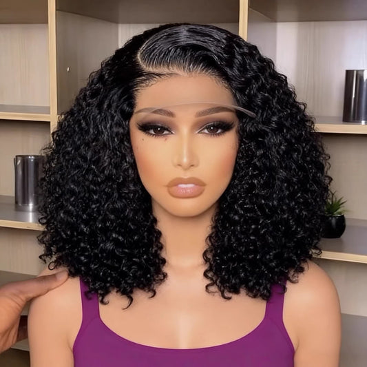 Classic Black African Small Front Lace Wig Short Curly Hair