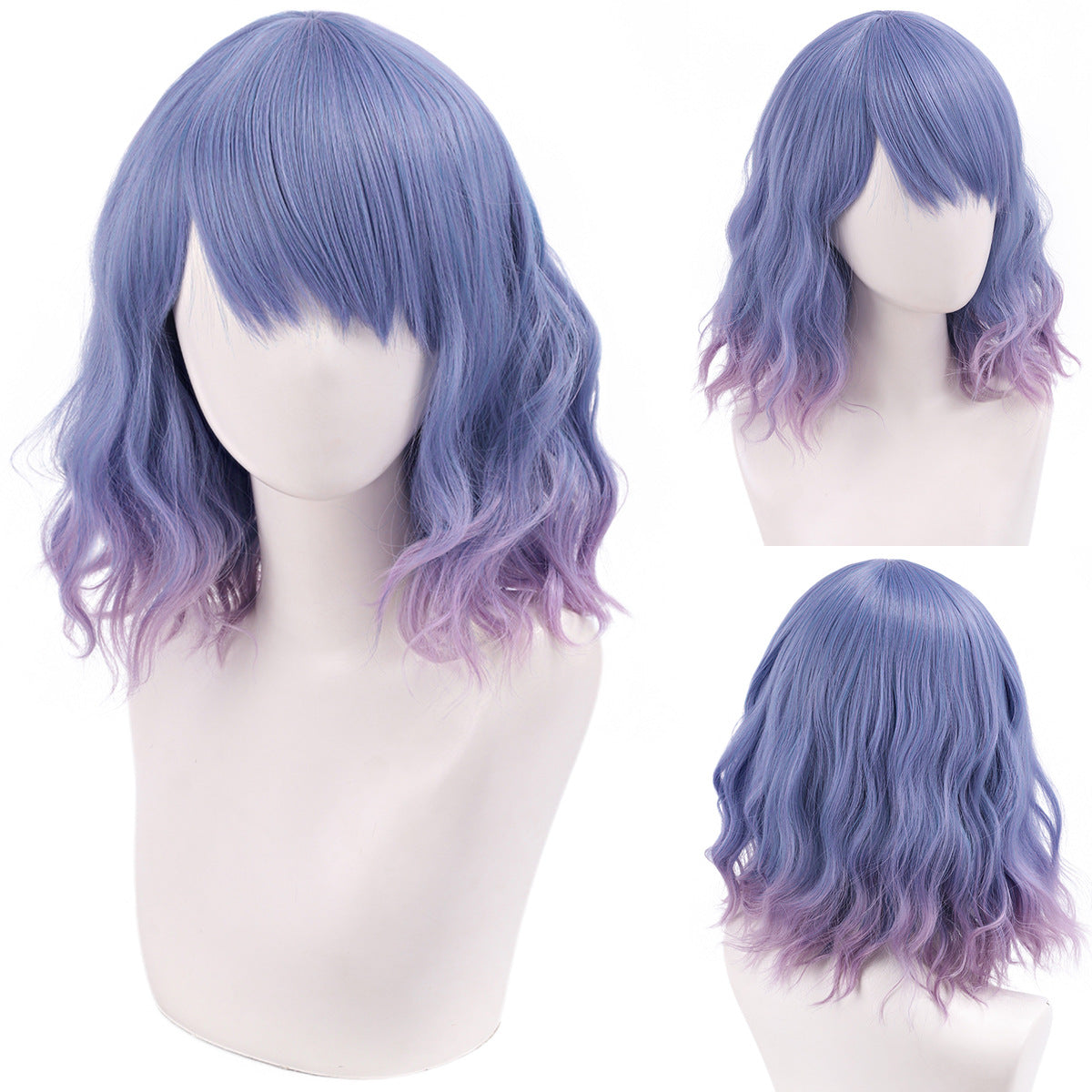 Versatile Comfortable Fringe Festival Water Ripple Wig Short Curly Hair