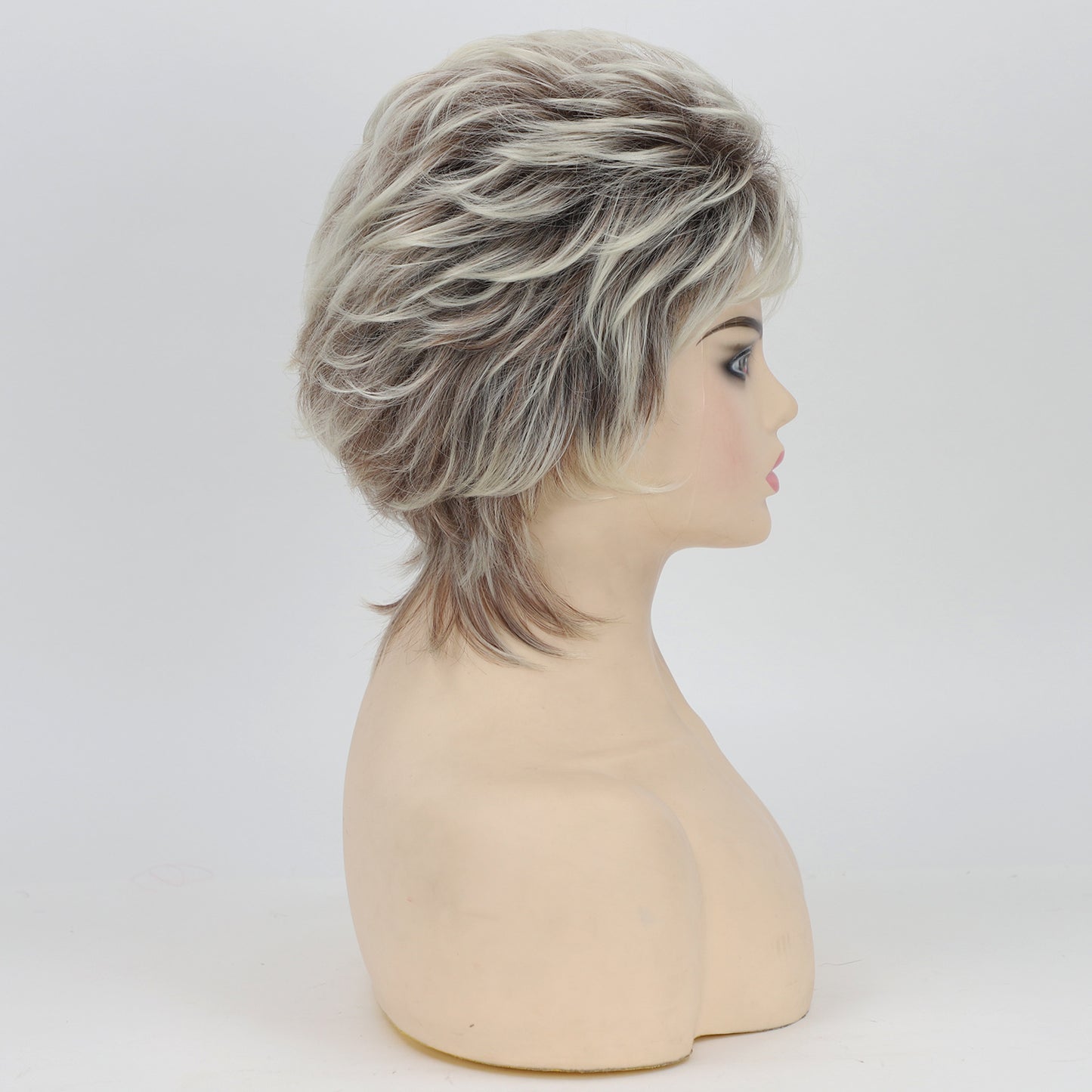Classic Women's Head Cover Fluffy Lifelike Wig Short Straight Hair