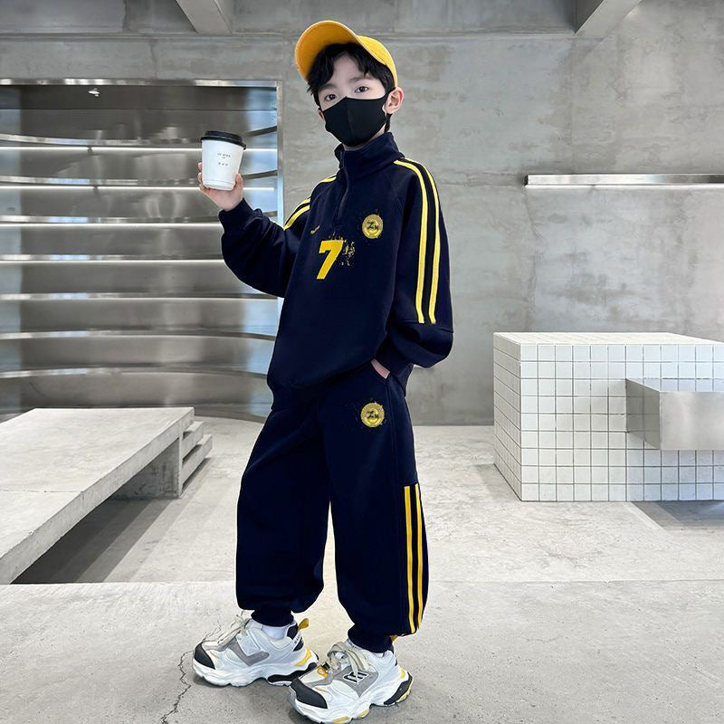 Children's Boys Spring Clothing Fashionable Sports Sweater Autumn Children's Suit