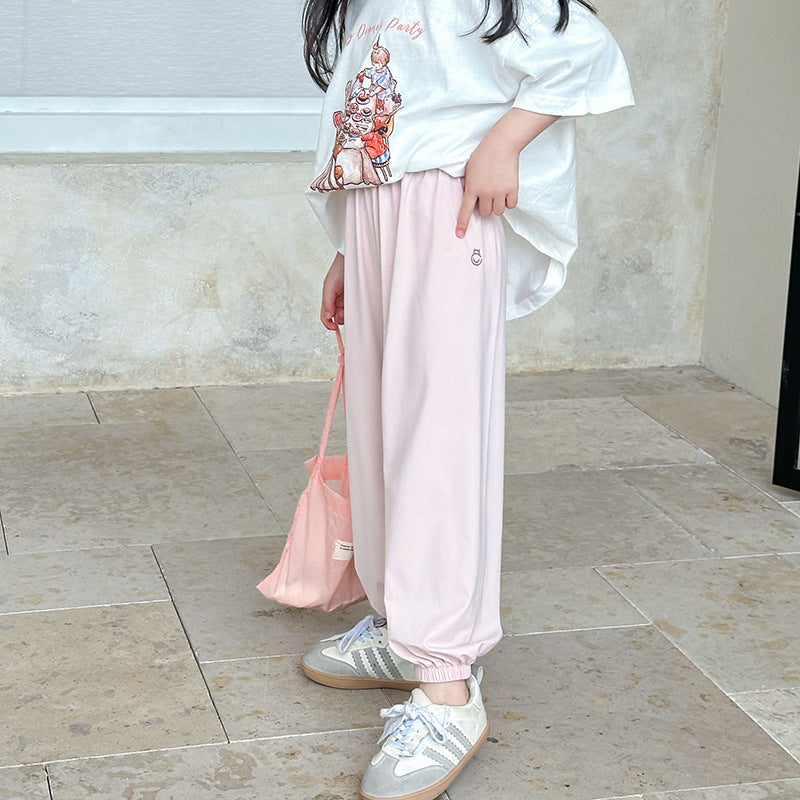 Children's Week Trousers Solid Color Thin Uv Protection Children's Pants