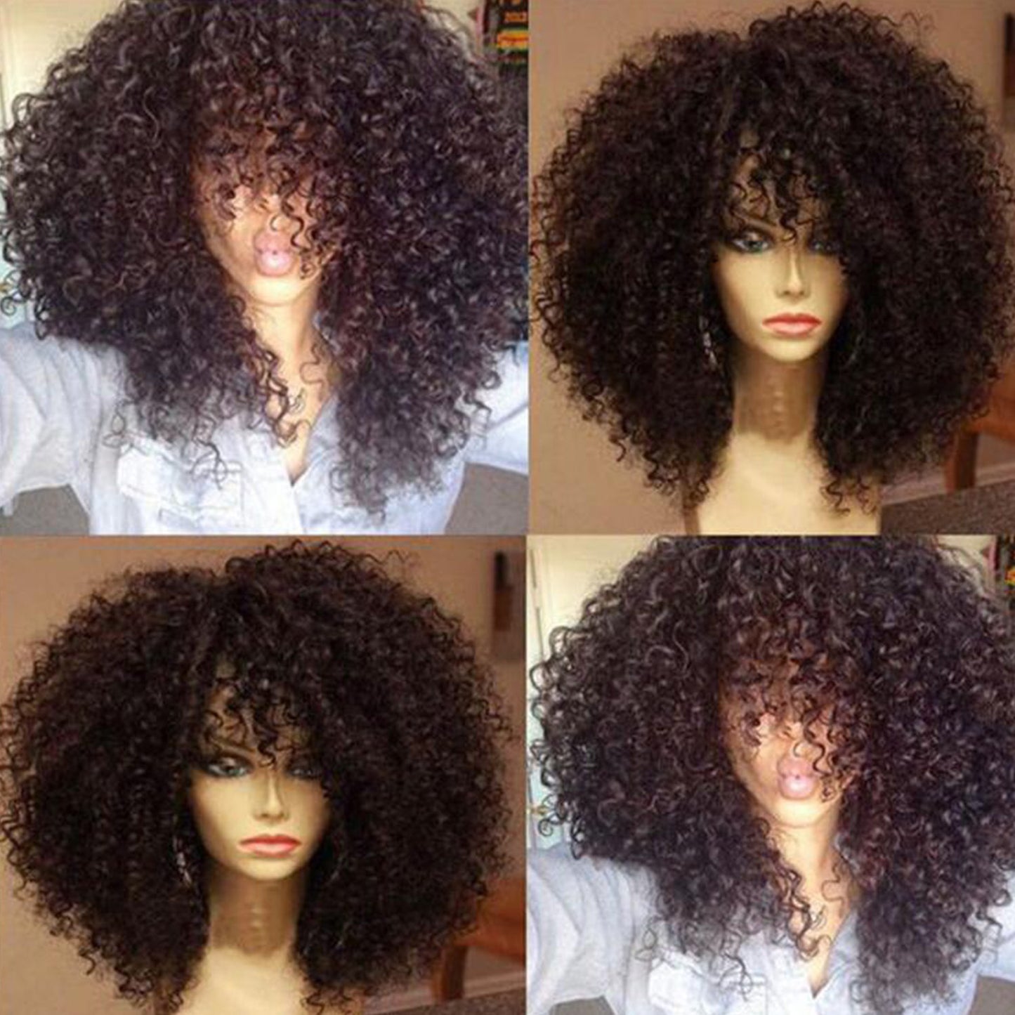 Fashion Small Fluffy Afro Synthetic Wigs Wig Short Curly Hair