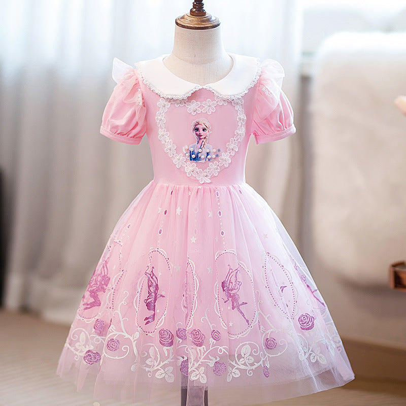 Children's Frozen Princess Elsa Skirt Summer Children's Dress