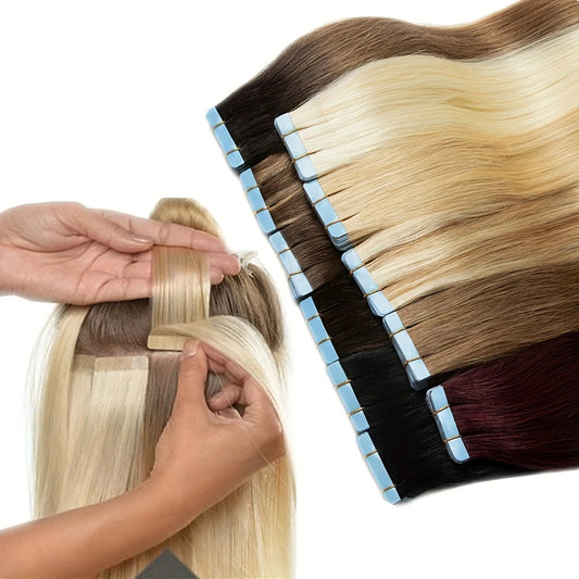 Pretty Real Hair Seamless Extension Film Wig
