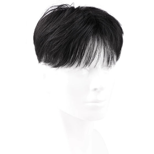 Men's Set Korean Differential Broken Cover Real Hair Men's Wig