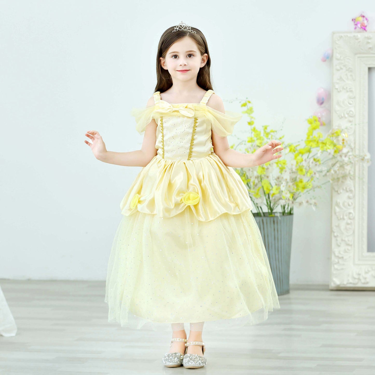 Children's Belle Princess Beauty Beast Bell Halloween Clothing Host Performance Children's Dress