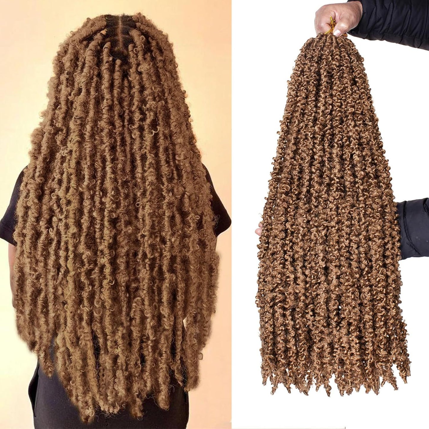 African Dreadlocks Hair Extensions Butterfly Crochet Long Straight Wig
