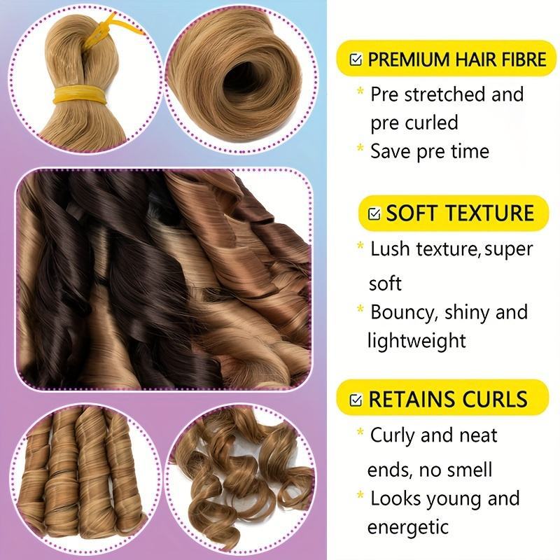 Fiber Low Temperature Tube Curved Large Wig Long Curls