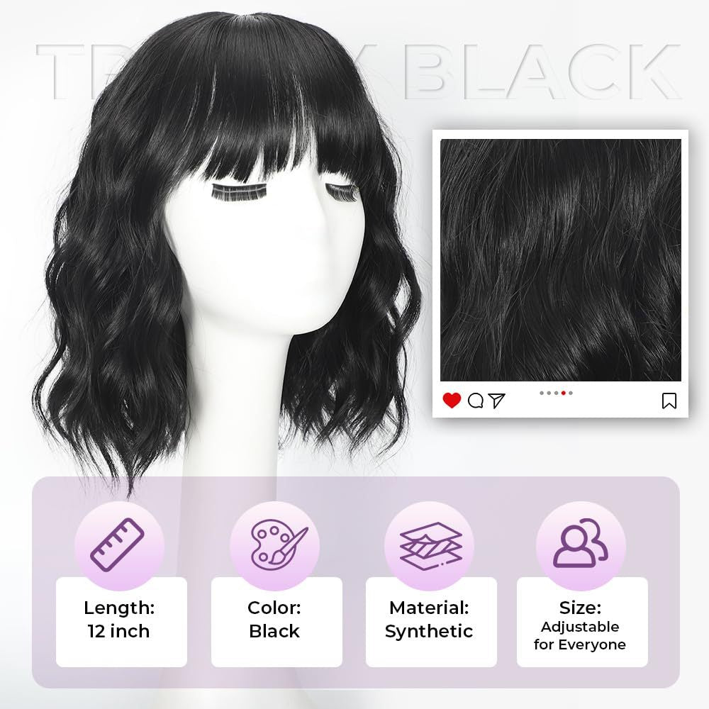 Synthetic Curly Hair Natural Shoulder Long Wig Bangs