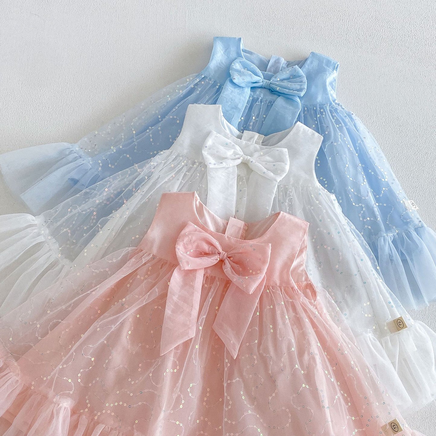 Children's Super Cute Tulle Skirt Summer Western Style Bow Princess Children's Dress