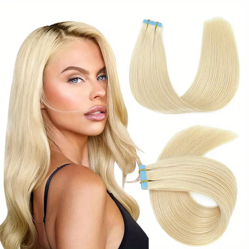 Pretty Real Hair Seamless Extension Film Wig