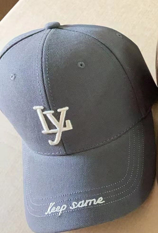 Hat Korean Letter Baseball Cap One Long Straight Wig