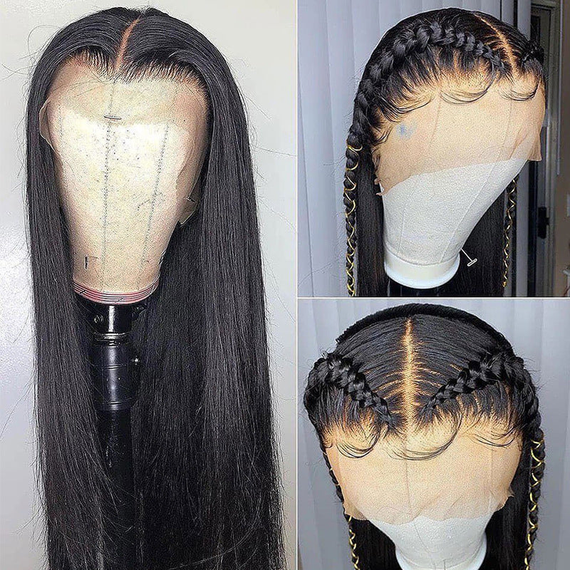 Synthetic Wigs Black Medium Hair Optional Long Straight Wig