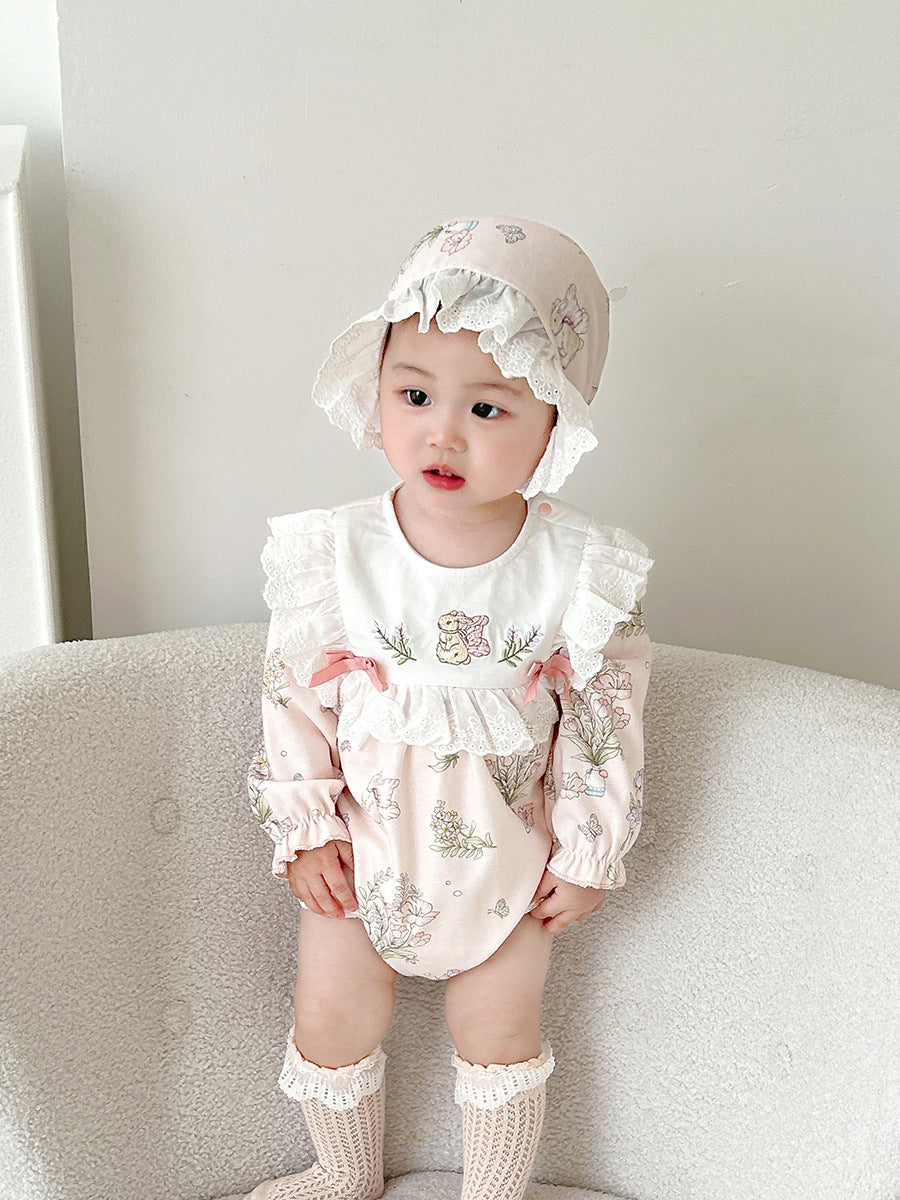 Wrap Clothes Spring Princess Print One Jumpsuit, Climbing Suit