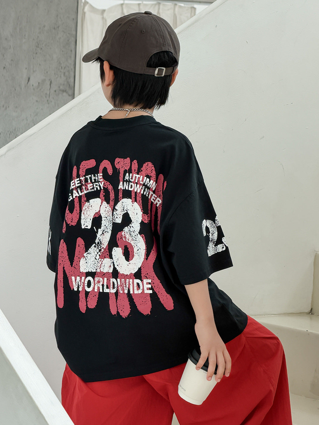 Wear Loose Top Boy Half Sleeve Children's T-shirt