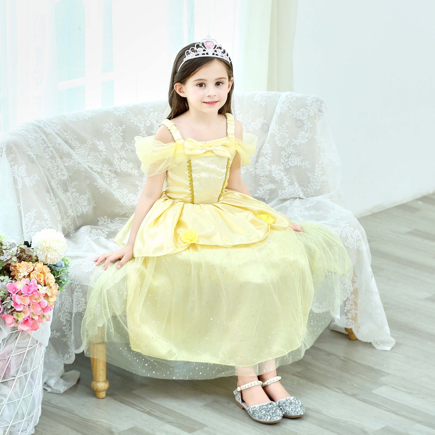 Children's Belle Princess Beauty Beast Bell Halloween Clothing Host Performance Children's Dress