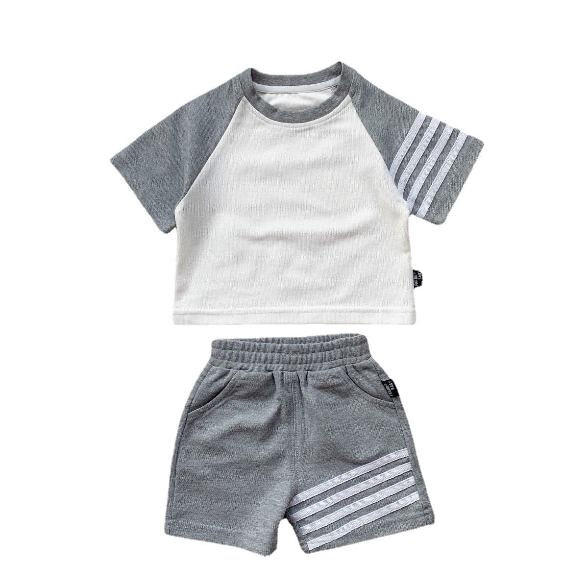 Women's & Men's Summer Raglan Sleeve Short-sleeved Shirt For Shorts Children's Suit