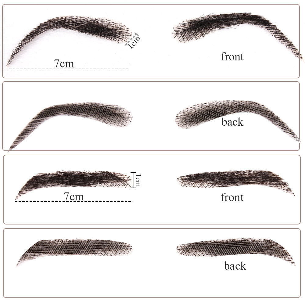 Men's Imitation Eyebrows Hair Crocheted Fake Invisible Other Wig