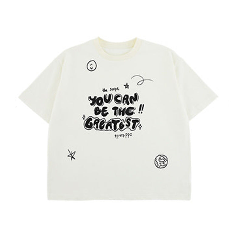 Korean Boys Casual Comfortable Short Sleeve Summer Wear Fashion Loose Children's T-shirt