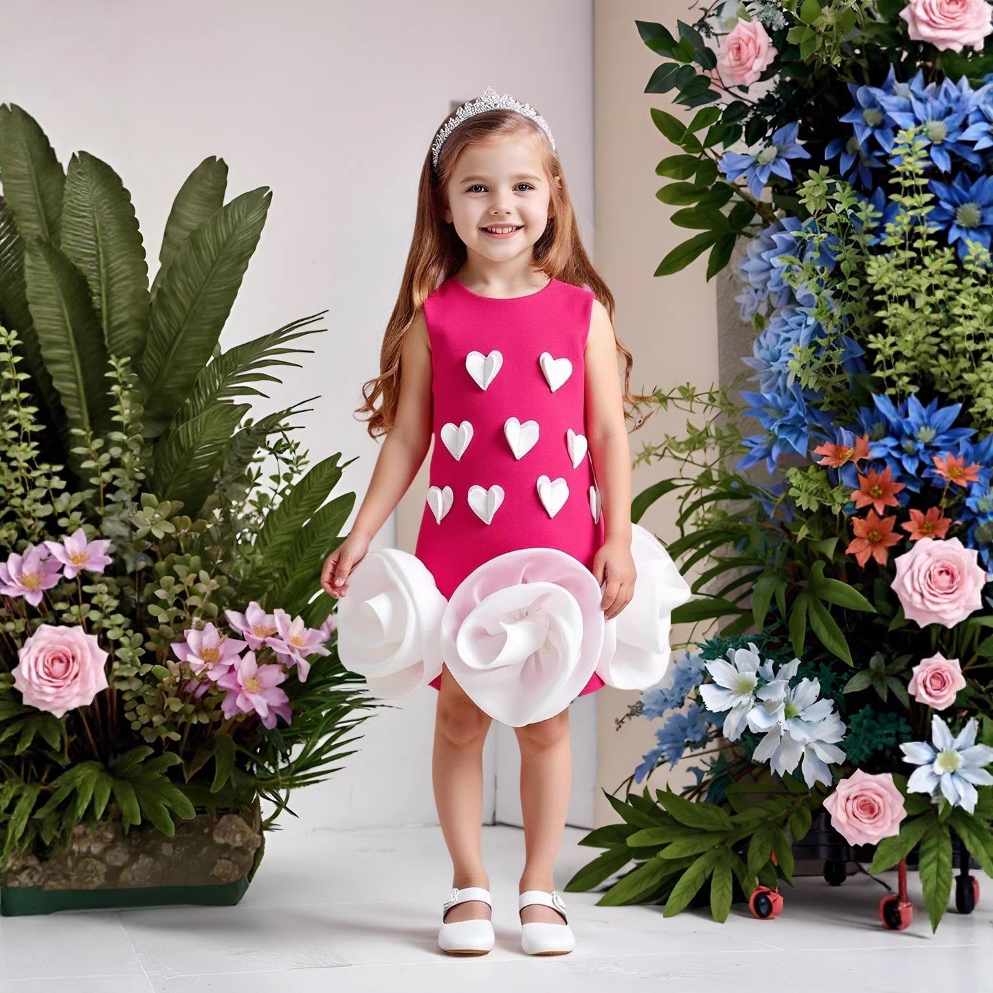 Children's Valentine's Day Instrumental Performance Suit Female Children's Dress