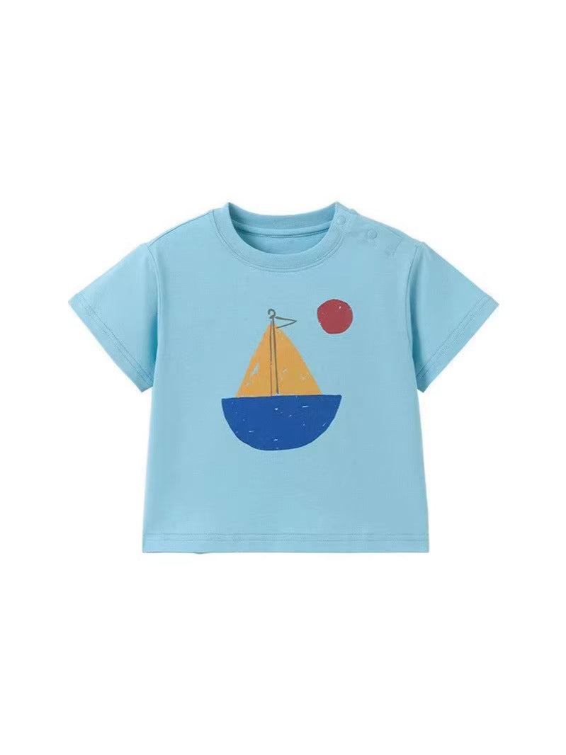 Children's Short-sleeved Cotton For Boys Loose Breathable Casual Children's T-shirt