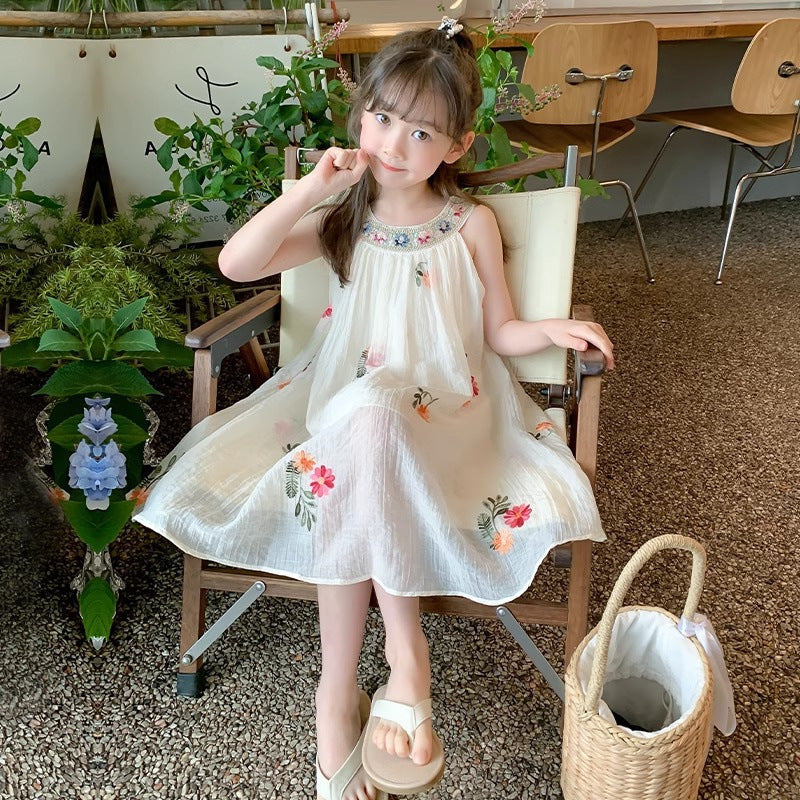 Children's Summer Fashionable Vest Skirt Gauze Clothing Children's Dress
