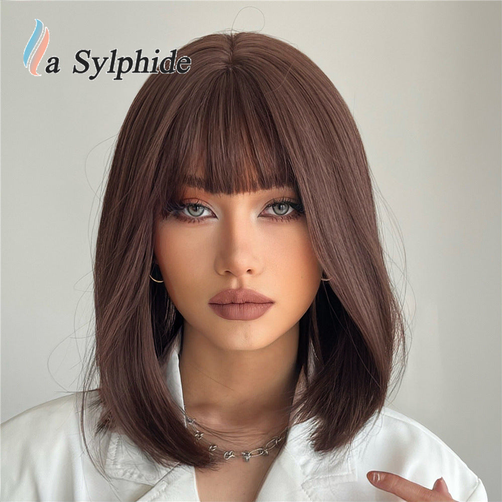 Women's Length Haircut Simulation Full Top Cover Real Hair Wig