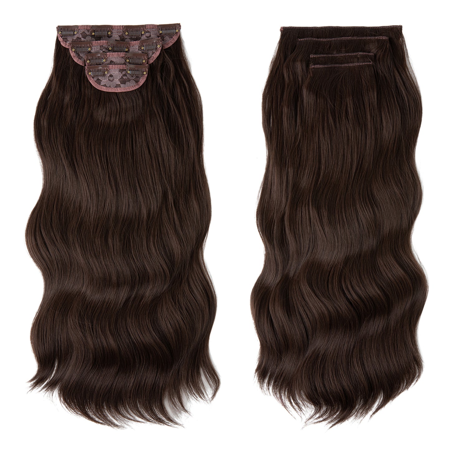 Women's Set Curly Hair Water Ripple One Piece Hairpiece Wig Long Curls