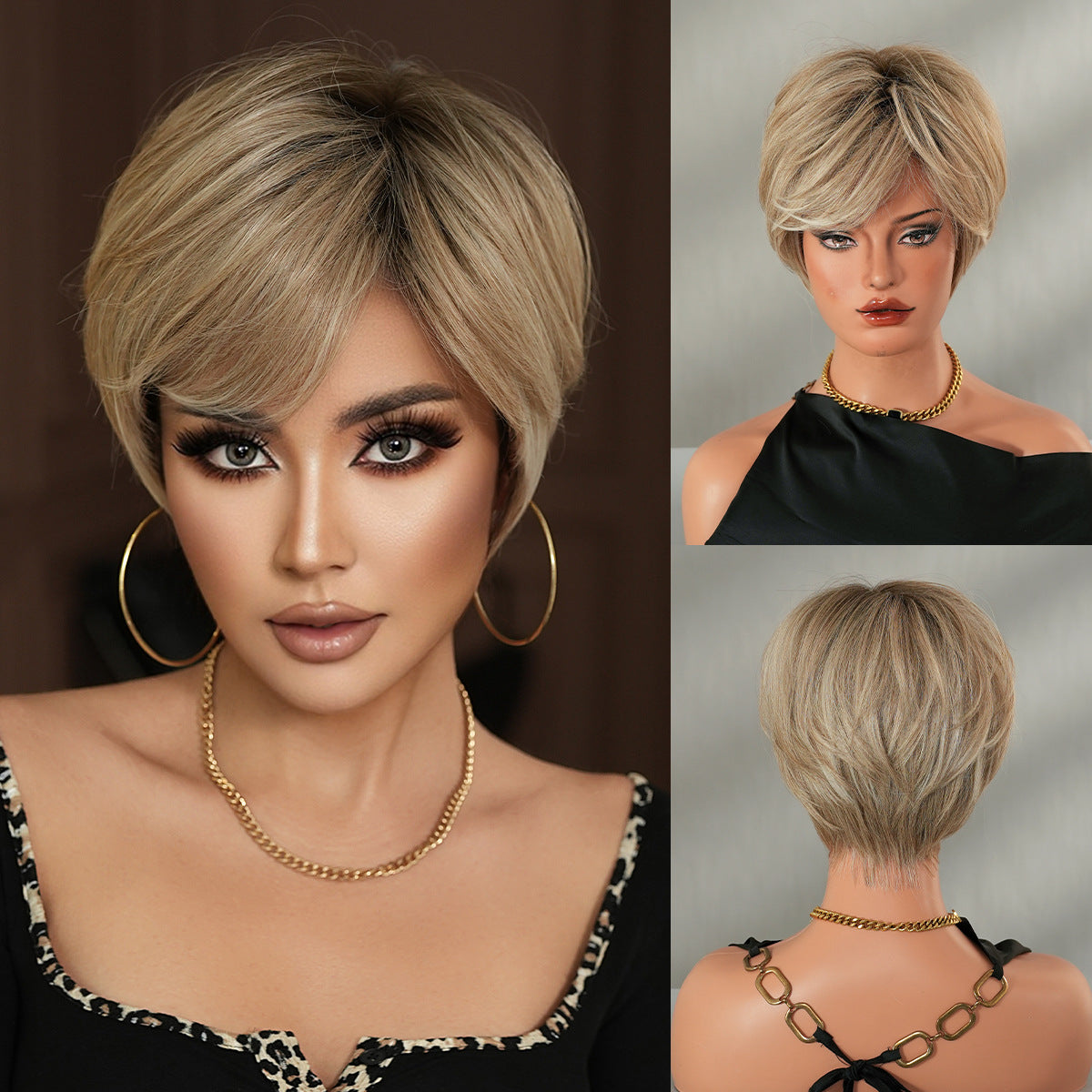 Women's Options Elf Mother Layered Short Mechanism Chemical Fiber Other Wig